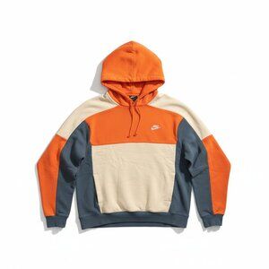 Nike Colorblock Hoodie (Orange/Beige/Navy)
